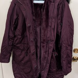 Torrid Deep Burgundy Puffer Coat